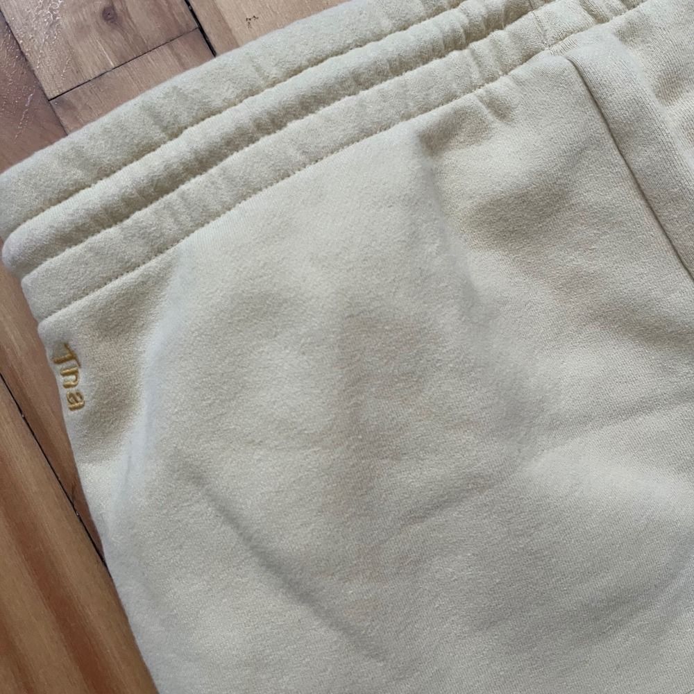Tna Cozy Fleece Perfect Sweatpants Cream XL Relaxed Fit Lounge - Picture 4 of 6